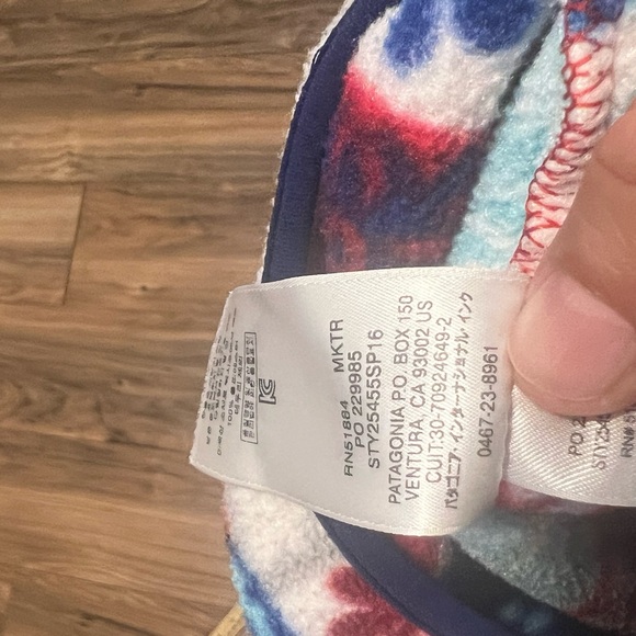 Patagonia Synchilla Snap-T Fleece Pullover XXS Patchwork Print Red Blue Vintage - Picture 12 of 14